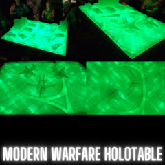 MODERN WARFARE Wargame Holotable Green Led Lights 1:12 Scale (With No Emblem)