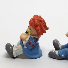 Vintage Raggedy Ann & Andy PVC Figures X3 1981 W Berrie 2.5″ COL-5053