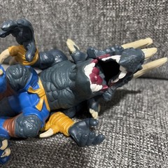 Mattel 1996 T-Bone GREEN T-Rex TRIBAL and SPIKE TRICERATOPS Extreme Dinosaurs