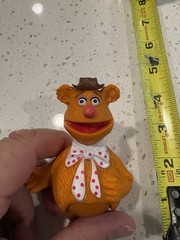 Vintage 1976 The Muppets Fozzie Bear Action Figure Free Ship in USA