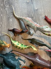 Plastic Rubber DINOSAURS Play Toys EDUCATIONAL Dinosaur Lot Of 49 Vintage