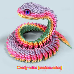 30/60Cm 3D Printed Snake Action Figures Articulated Movable Joint Simulation Sna
