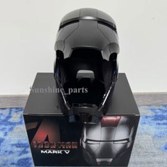 Iron Man Autoking Full Black MK5 Helmet Electronic Voice Activated Cosplay Mask