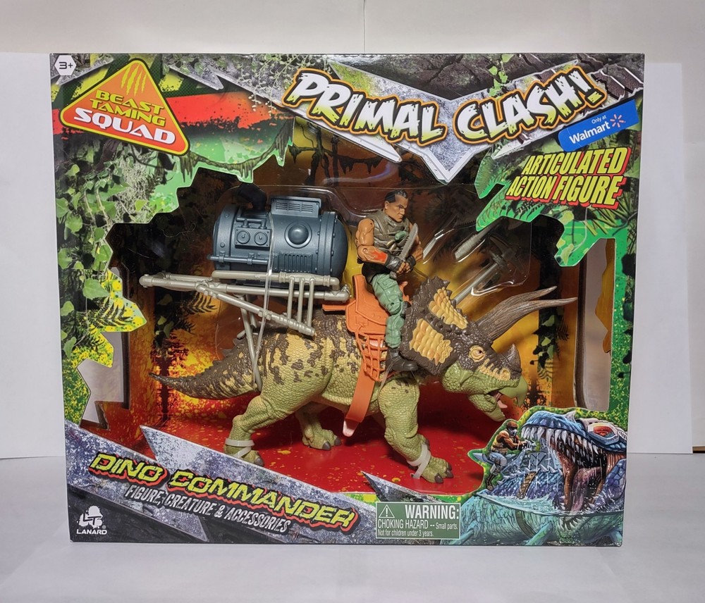Primal Clash Dino Commander Beast Taming Squad Triceratops Figure Walmart LE