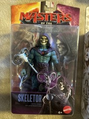 Skeletor Masters of the Universe MOTU Mattel + Sketch Book He Man ( 4 Figures )