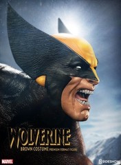 Sideshow Collectibles Premium Format Exclusive Wolverine Statue Brown Costume