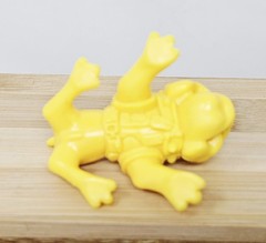 TMNT Raph the Green Teen Beret Biting Bulldog Figure Vintage Loose Yellow VGC