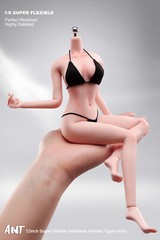 US 1:6 Pale Skin Medium Breast Female Makeup Seamless Figure Body With detail