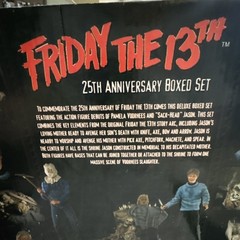 Friday the 13th Boxed Action Figure Set Signed Jason & Pamela w/ Weapons