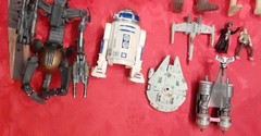Star Wars Lot Of 15 Large, Regular, And Micros Action Figures R2-D2 Chewbacca
