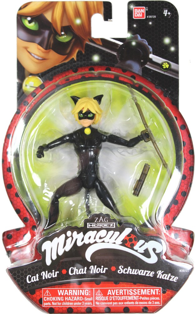 Miraculous: Tales of Ladybug & Cat Noir ~ 5.5″ CAT NOIR ACTION FIGURE ~ Bandai