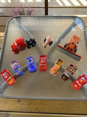 Cars Movie Figure Lot Of 10 Mixed PreOwned Played With See Photos