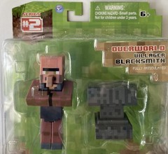 Minecraft Villager Blacksmith Figure 3″ Mojang Jazwares Overworld Series 2 Toy