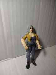 Female Character Action Figure Gray Hair Yellow Jacket Gray/Black Plastic