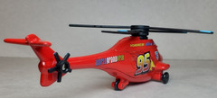 Disney Pixar Cars 2 WGP Lightning McQueen Helicopter Diecast 1:55 FC Team #95