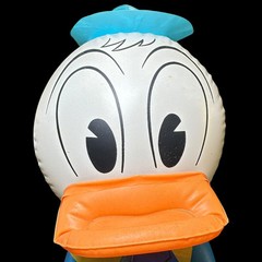 Mickey Mouse & Donald Duck 23″ Inflatable Blow-Up Toys Disney VtG 1960s