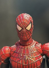 HEAD ONLY Tobey Maguire Mafex 241 Spider-Man Custom Painted 1:12 Scale