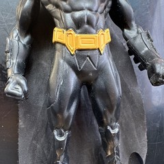 Batman Black Suit Action Figure w/ Cape Black Yellow Plastic
