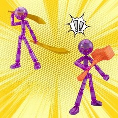 Stick Figure Action Toy Multi Jointed Model Assembled Movable Creative Gift