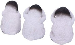 Nemesis Now U4921R0 See No, Hear No, Speak No Evil Emperor Penguin Chick Figurin