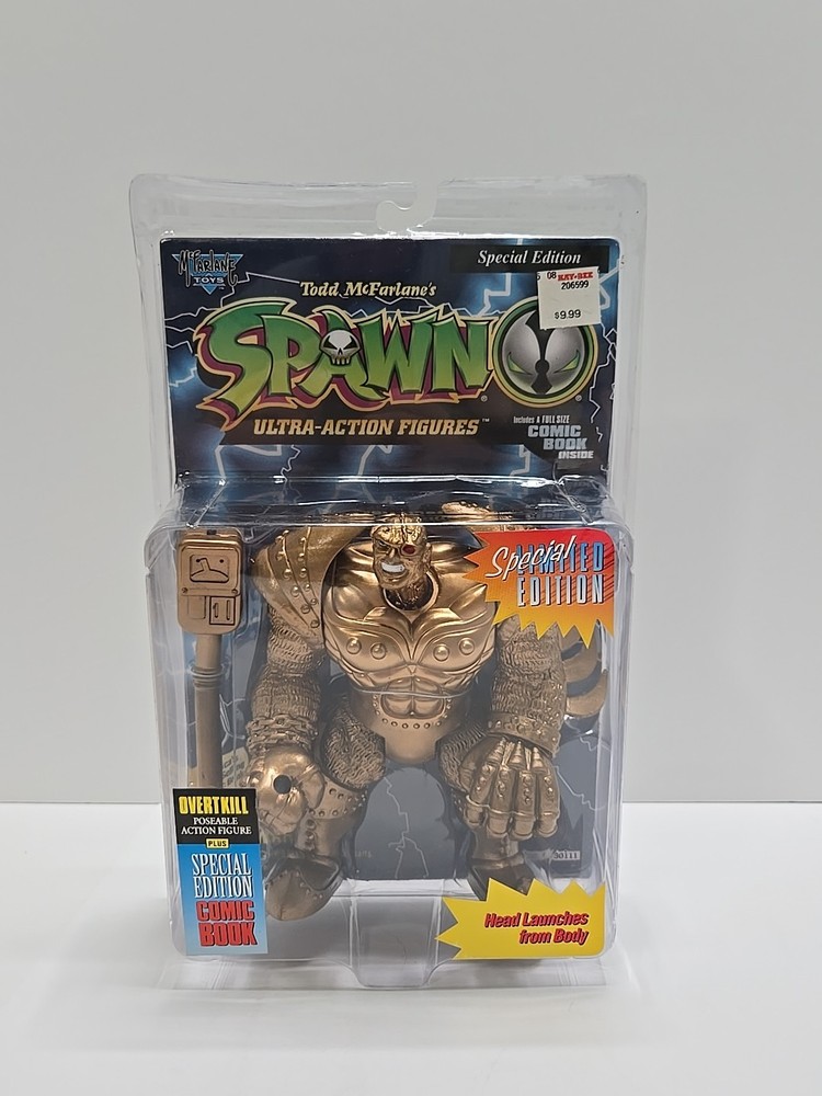 Spawn Overtkill Action Figure Special Limited Edition Gold w Comic McFarlane NEW