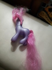 My Little Pony G3 MLP Petal Blossom 2002 Purple Super Long Hair Pink Tinsel