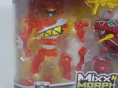 N A415 Power Rangers Dino Charge Mixx n Morph Red Ranger & T-Rex Zord Action Fig