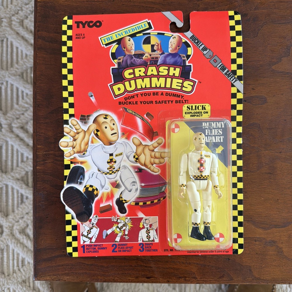 SEALED Crash Test Dummies Bendable Figure SLICK Tyco 1991 New Vintage MOC