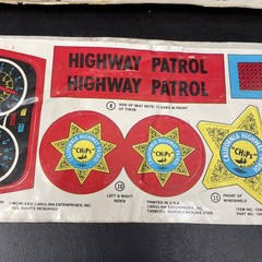 Vintage 1977 Empire Chips TV Show Childs Original Ride On Motorcycle Decal Sheet
