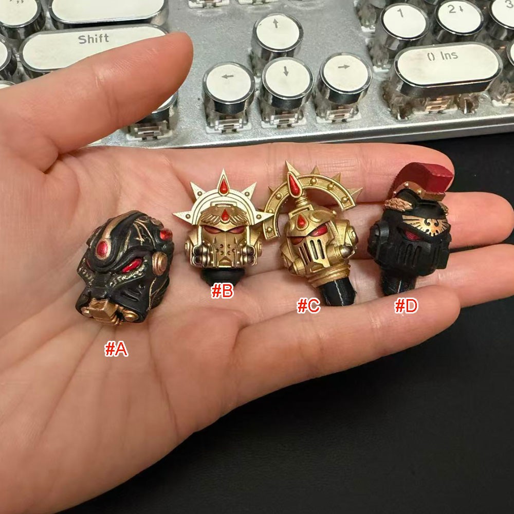 Single Premium Black Gold Figure Helmet Head Sculpt Model For DIY Action Figure
