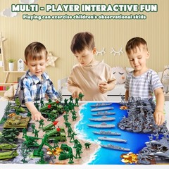 Army Men Playset – 117 Pcs Military Soldiers Set with Action Figures, Battle …