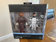 HASBRO STAR WARS BLACK SERIES PLO KOON & CLONE COMMANDER WOLFFE, REPUBLIC 2 PACK
