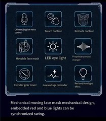 INSTOCK Killerbody Wearable Optimus Prime Helmet Mask 2.0 Sound Effects Touch