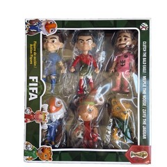 FIFA Soccer Football Stars & Mascots Action Figure 6-Pack Set Messi Ronaldo New