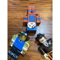 Roblox Action Figure Lot of 3 Steampunk Gold Mask Sheriff Blue Warrior Figures