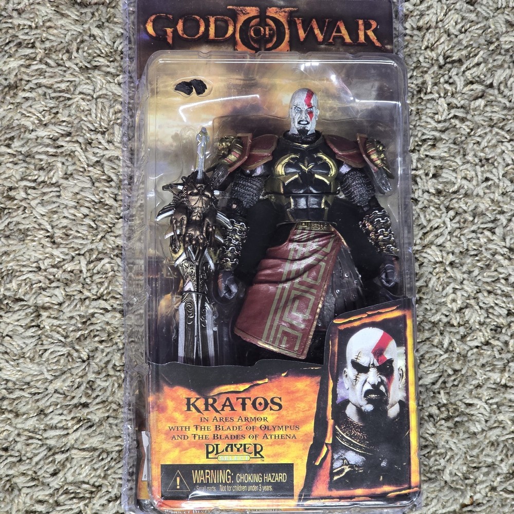NECA God of War 2 Kratos Action Figure Open mouth Ares Armor New Sealed *Read*