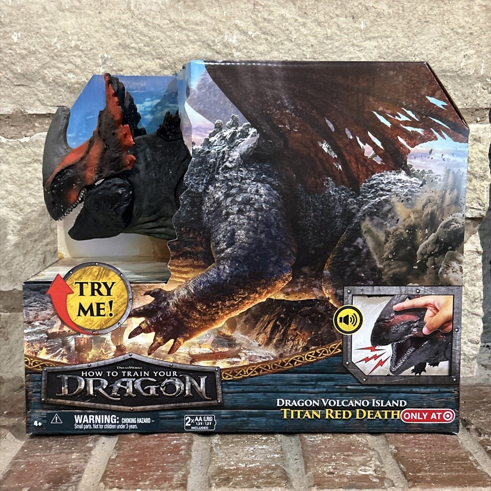 NEW! 2025 How to Train Your Dragon Titan Red Death Volcano Island Action Figure