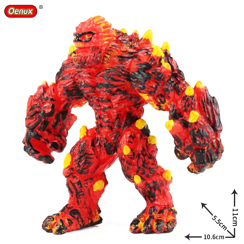 Lava Golem Figure Magma Monster 11cm Fire Demon Eldrador Style Toy Kid Gift