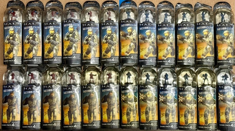 Halo Action Clix Series 1 Lot of 24 Game Packs NEW