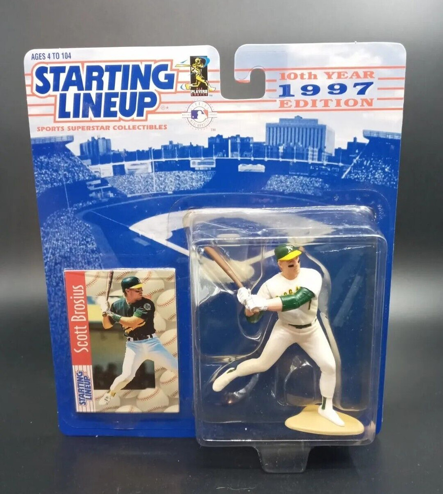1997 Starting Lineup Baseball Figure & Card Scott Brosius Oakland A’s Athletics