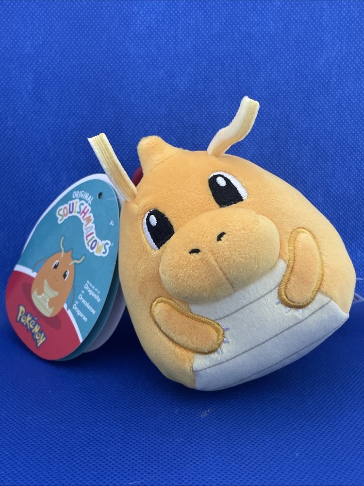 2026 Squishmallows Pokemon DRAGONITE 3.5” Plush Clip Hard To Find Brand New
