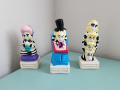Vintage 1989 Burger King Beetlejuice Toys Lot of 3 Charmer, Ghost Post, Ghost TV