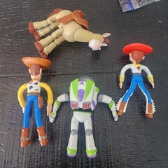 Vintage Disney Pixar Toy Story Bendable Figures Woody Jessie Buzz Bullseye Lot