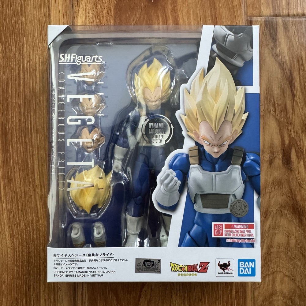 S.H.Figuarts Super Saiyan Vegeta -Dangerous Pride Bandai Dragon Ball Z USA NEW