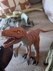 Lot Of 7 Soft Rubber Dinosaurs From Toys R Us Variety Of Species