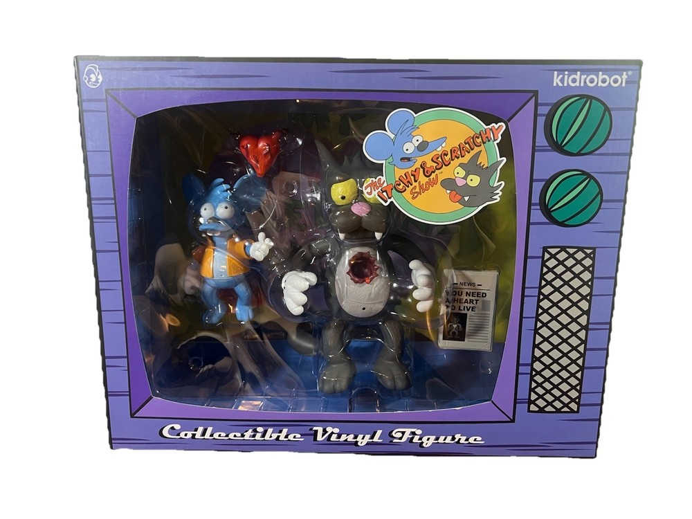 The Simpsons Itchy & Scratchy Collectable Vinyl Action Figures Kidrobot New NIB