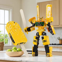 2-in-1 Frozen Dessert Transformation Robot Mecha Creative Warrior Model Toy Gift