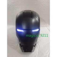 Full Black Iron Man 1:1 MK5 Jarvis Deformable Voice Control Wearable Helmet Mask