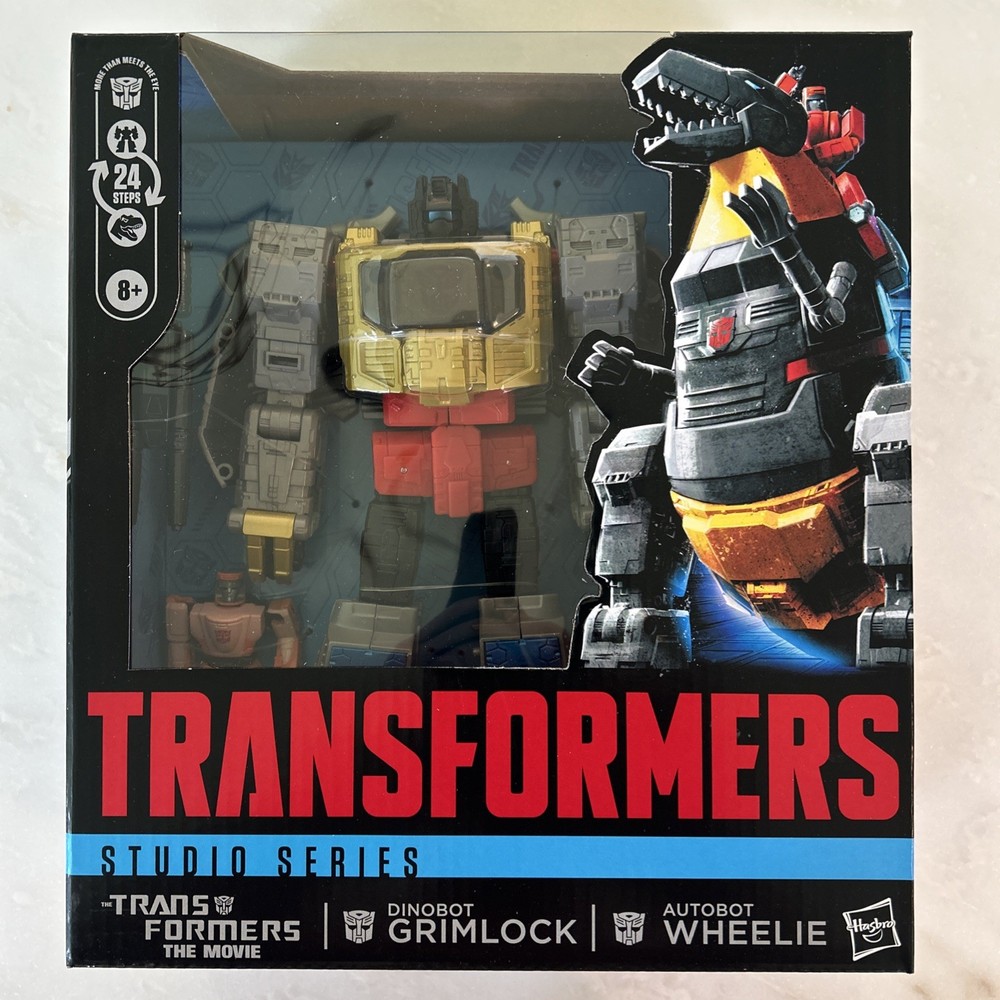 In Hand – Hasbro Transformers Studio The Movie Dinobot Grimlock & Wheelie Figure