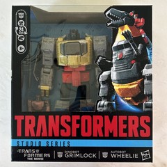 In Hand – Hasbro Transformers Studio The Movie Dinobot Grimlock & Wheelie Figure